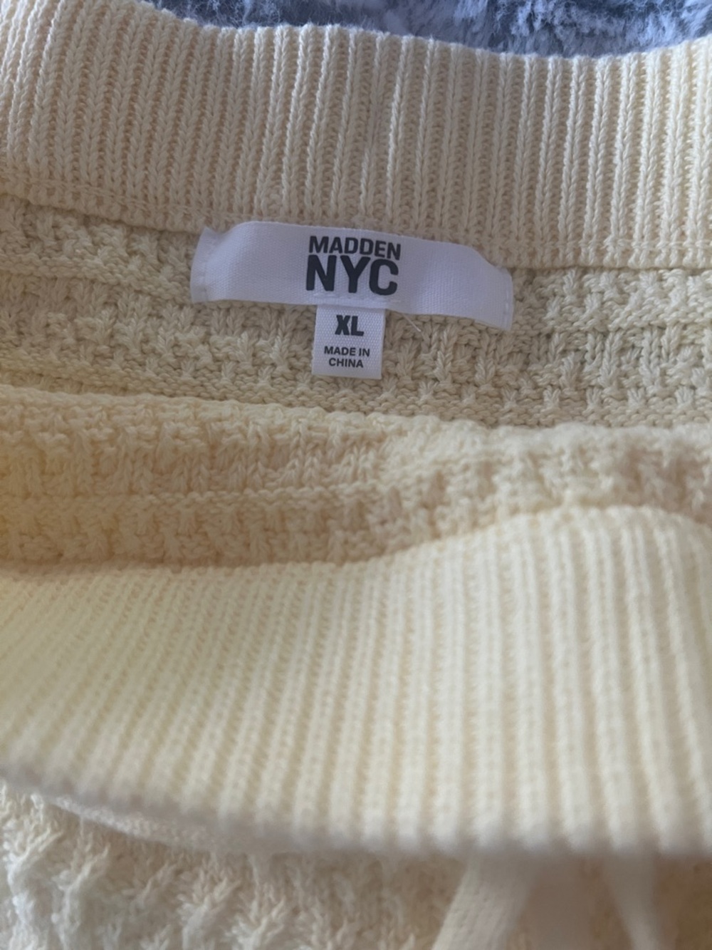 Knit Drawstring Pencil Skirt in Pale Yellow - Picture 6 of 7